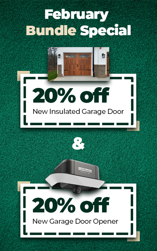 20% off New Insulated Garage Door and New Garage Door Opener