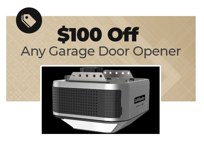 $100 off any Garage Door Opener