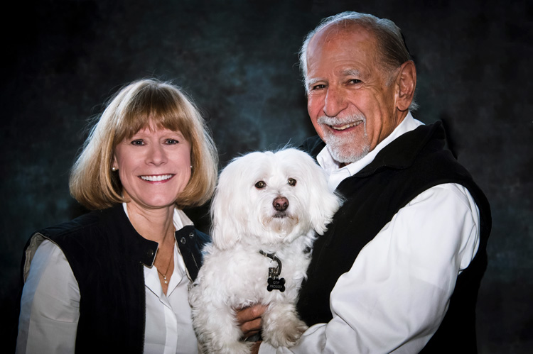 Stan & Kim Prosser with their dog Qtip